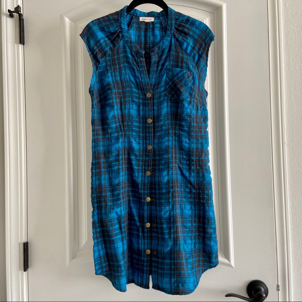 silence + noise Plaid Button-up Shirt/Dress